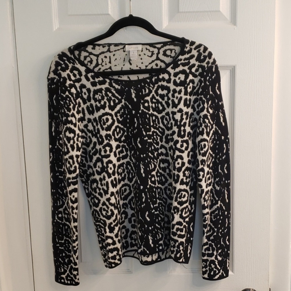 Chico's Leopard Printed Top - Sz 1
